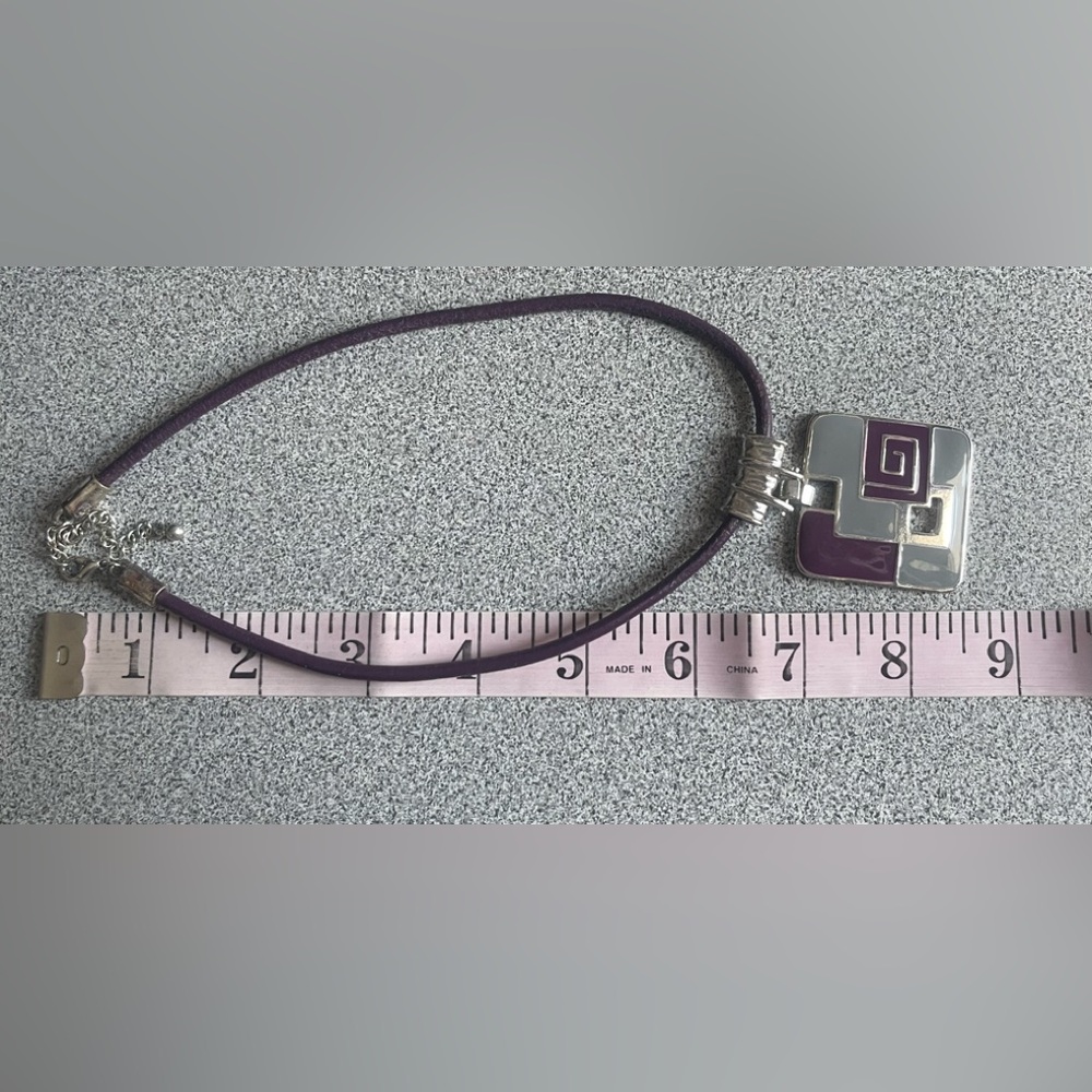 Purple & Grey Rope Necklace - Picture 5 of 9